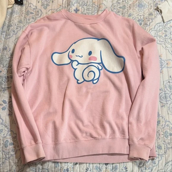 Sanrio Cinnamoroll Pink Sweatshirt with Cute Character Design XL - Picture 1 of 4